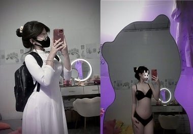 Chịch em bồ Thu Hiền nữ sinh đỏm áo dài