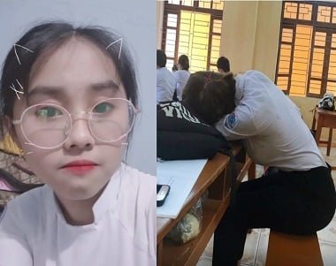 Đụ em học sinh đeo kính